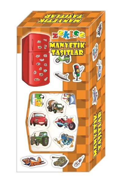 Zekice Manyetik Taşıtlar Oyunu 50 Parça Manyetik Taşıtlar Magnet