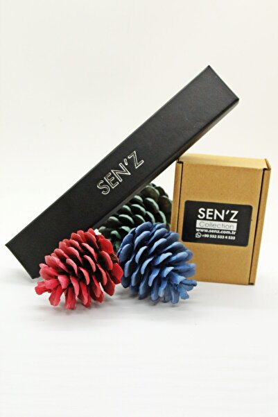 SEN'Z COLLECTİON Erkek Kahverengi Örgü Deri Bileklik