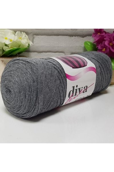 Diva İplik Diva Line Diva Ribbon 194 Μεσαίο Γκρι
