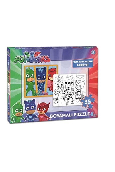 Genel Markalar 35 Parça Pjmasks Pijamaskeliler Boyamalı Puzzle