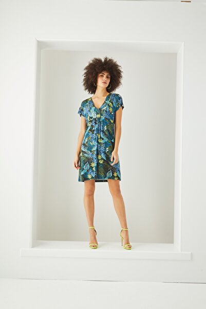 GİZZEY Kadın Mavi Elbise 20600