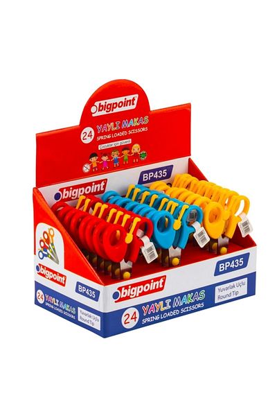 Bigpoint Spring School Scissors 24 Pieces Stand