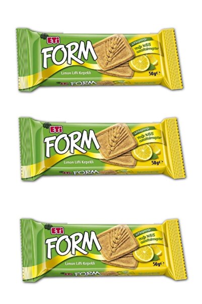 Eti Form Limon Lifli Kepekli Bisküvi 50 G X 3 Adet