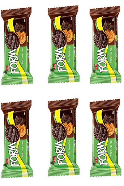 Eti Form Çikolata Kaplı Lifli Bisküvi 50 Gr X 6 Adet
