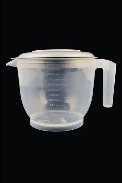 Tiesa Home Splash-Free Mixer Bowl with Plastic Protection Lid 2.2l