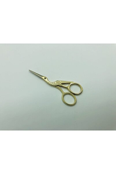 Genel Markalar Vintage Dikiş Nakış Söz Nişan Makası Leylek Şekilli Altın