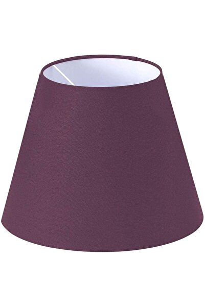 Lit Dizayn Lambader Başlık Mor Konik Şapka 38x30x22 Cm Dekoratif Özel Yüksek Kalite Kumaş