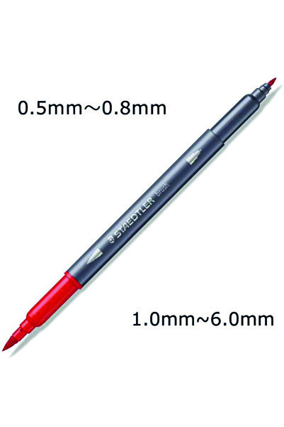 Scrikss Staedtler 3001 Tb18 Marsgraphic Duo Brushed Double-Sided Felt Pen 1.0...