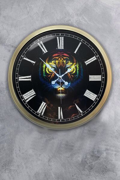 Platin Saat هدية ساعة حائط معدنية عتيقة مقاس 40 سم على شكل حيوانات
