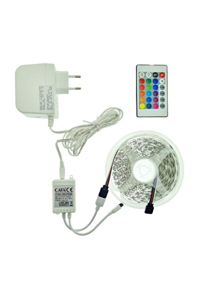ACIKO Mutfak Tezgahı Için Rgb 10m Adaptör & Kumanda Şerit Led Hazır Set