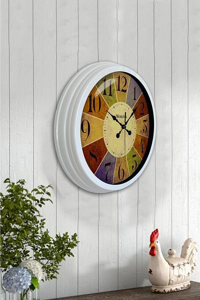 Kasva Concept Gift 40 cm White Metal Westclox Wall Clock