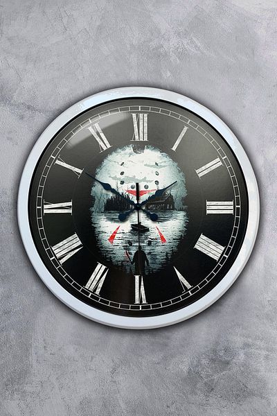 Kasva Concept Gift 40 cm White Metal Pirate Wall Clock