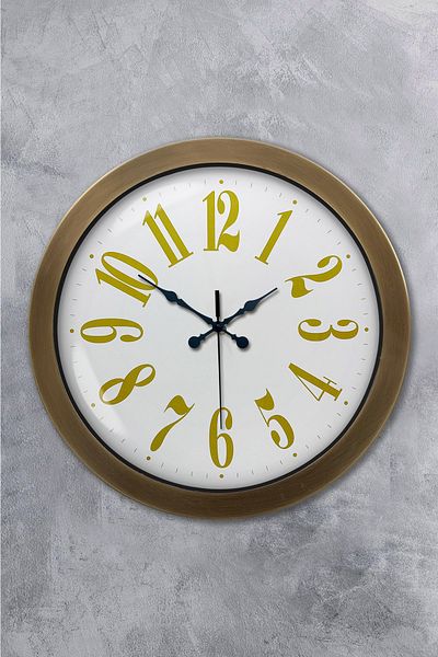 Kasva Concept 36 cm Antique Metal Roman Numeral Wall Clock