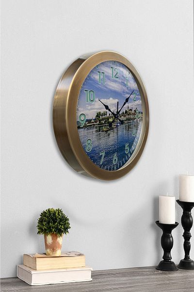 Kasva Concept 36 cm Antique Metal Lefkoşa Wall Clock