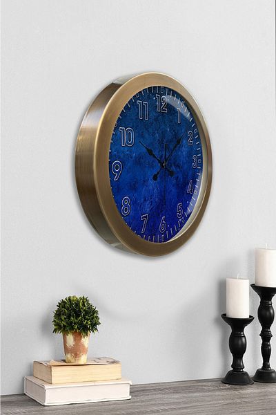 Kasva Concept Gift 36 cm Antique Metal Class Wall Clock
