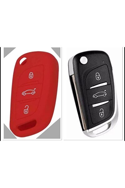 ŞENYILDIZ AKSESUAR حافظة حماية لمفتاح السيليكون المتوافقة مع Citroen C4 C5 C-...