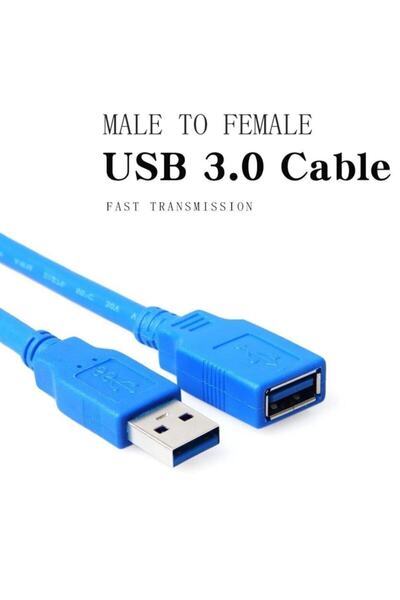 Alfais Usb 3.0 Dişi Erkek Uzatma Uzatıcı Ara Bağlantı Kablosu 1 Metre 4626