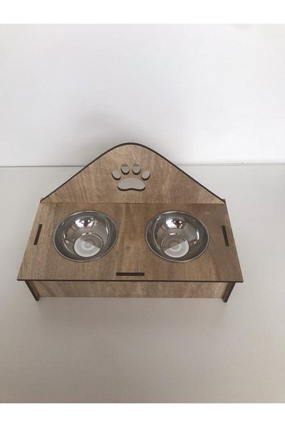 Lino 1st Class Painted MDF Food and Water Bowl