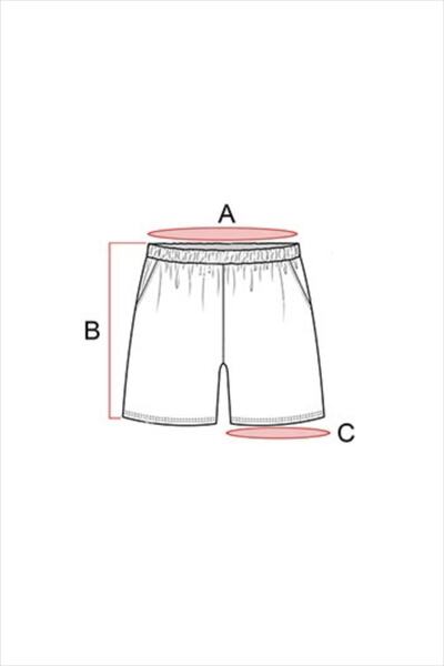 AYYILDIZ Чоловічі шорти з червоним візерунком 67845-21