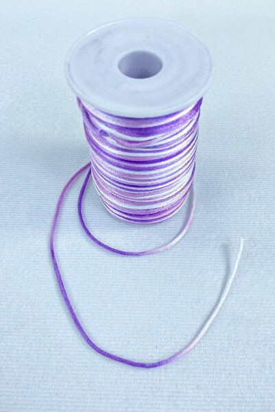 Hobigram Κολιέ 1 mm Κορδέλα Σατέν Σχοινί Κολιέ Βραχιόλι Σχοινί Μωβ Λιλά Αποχρώσεις Χρώμα 10 μέτρα – Σχοινί πλεξίματος – Ο