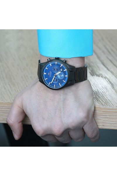 Tesbihane Black Steel Cord Men's Wristwatch Th-fm31215a-v3