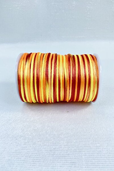 Hobigram 5 μέτρα Κορδέλα Σατέν Σχοινί Κολιέ Βραχιόλι Σχοινί Πορτοκαλί Κόκκινο Αποχρώσεις Χρώμα 5 μέτρα – Πλεξούδα