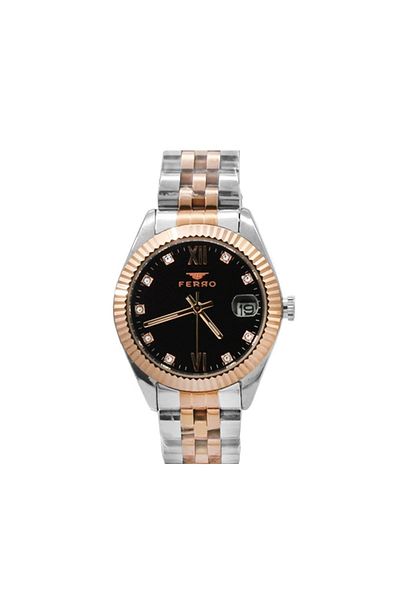 Tesbihane Rose-silver Color Steel Cord Women's Wristwatch Th-f21924a-e7