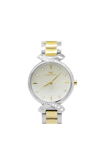 Tesbihane Gold-silver Color Steel Cord Women's Wristwatch Th-fl21254a-d