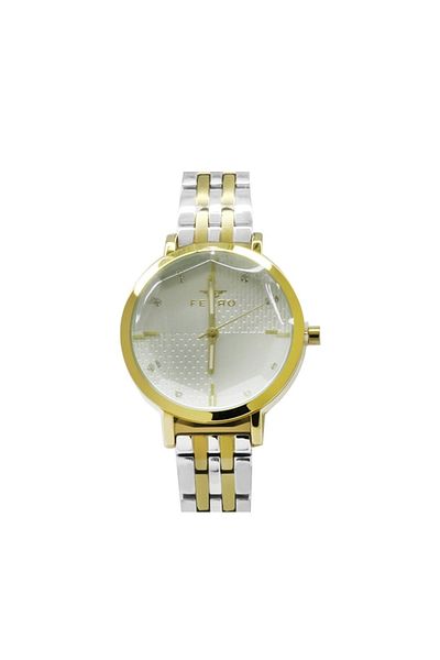 Tesbihane Gold-silver Color Steel Cord Women's Wristwatch Th-fl21252a-d
