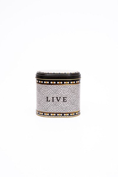 EVLE Er004-9d Mosaic Live Patterned Oval Metal Storage Container 11x15 Cm