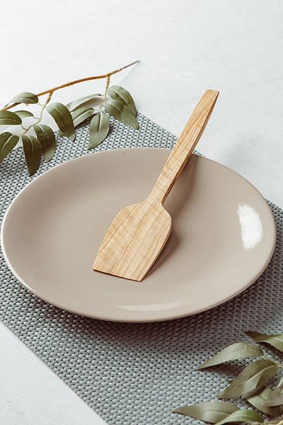 SaltanArt Olive Wood Handmade Wooden Spatula 25 Cm Kitchenware