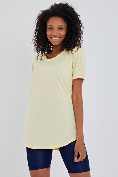 Tarz Cool Light Yellow Casual Women's T-shirt - KTCPS001R01S
