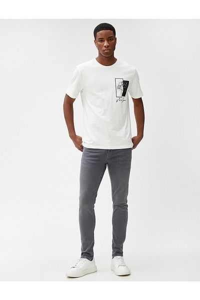 Koton Basic Gabardine Trousers Buttoned Pocket Cotton