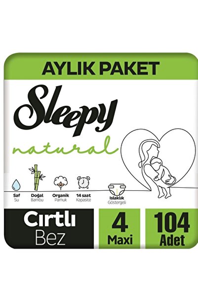 Sleepy Natural Bebek Bezi Maxi 4 No 104 Lü
