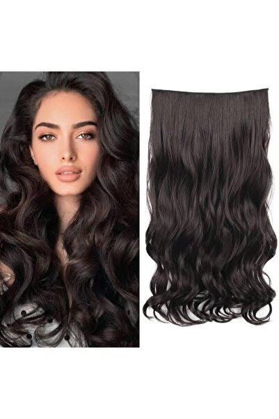 AKOLİFE Koyu Kestane Renk U Part Geniş Yarım Ay Çıt Çıt - Isıya Dayanıklı Yük...