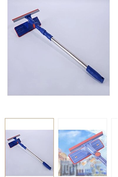 LeesHome Teleskopik Sap Çekçekli Cam Silme Aparatı Ayarlanabilir Fırça Sap