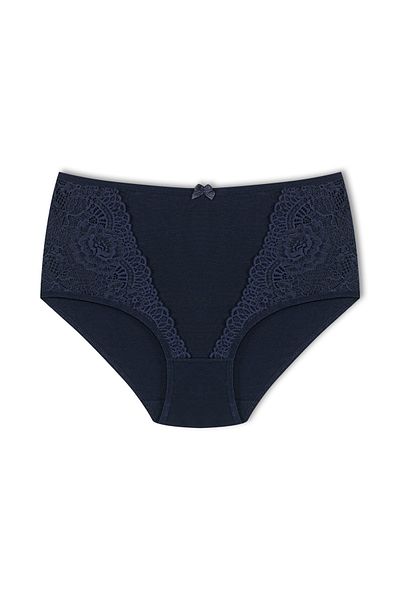 HNX 2 Πακέτα Ψηλόμεση Plus Size Δαντέλα Λεπτομέρεια Βαμβακερά Bato Γυναικεία κιλότα