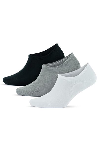 Go With 3 чифта мъжки невидими безшевни чорапи за маратонки от бамбук и еласт...