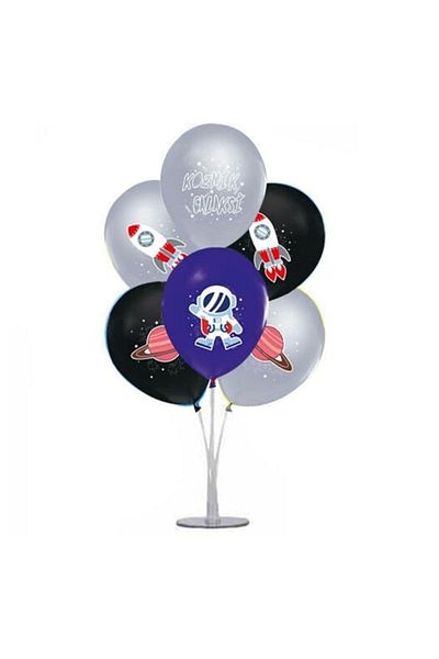 DÜVENCİ TİCARET Space Themed 7-Piece Balloon Stand