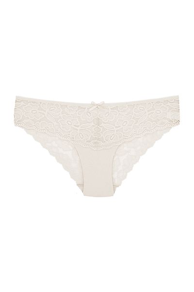 Zena 2-Piece Lace Cotton Fabric Detailed Women's Slip Panties