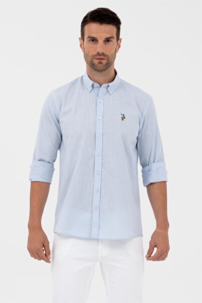 U.S. Polo Assn. U.S. Polo Assn. Ανδρικό Λινό Πουκάμισο - Enzogl023Y, Μοντέλο ...