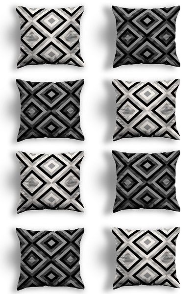 Skhome Double Sided Printed Special Design Decorative 8-Piece Throw Pillow Case (8LİKOM191)