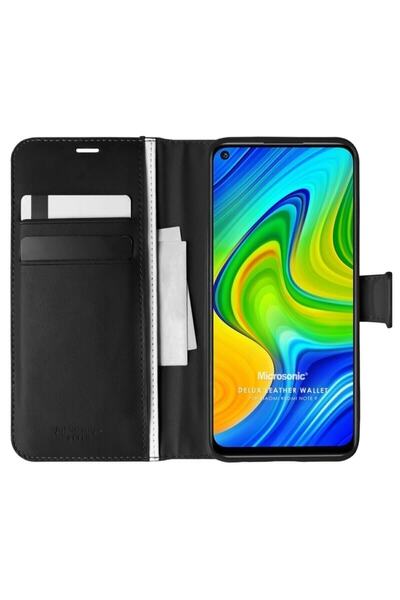 piblue Xiaomi Redmi Note 9 Case with Stand Cover Protected Black