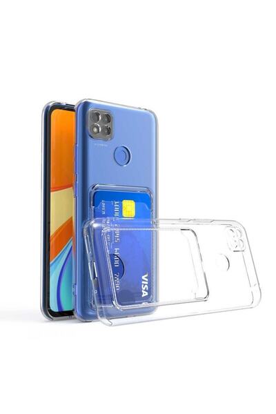 piblue Xiaomi Redmi 9C Case Transparent Camera Protection Wallet Card Holder ...