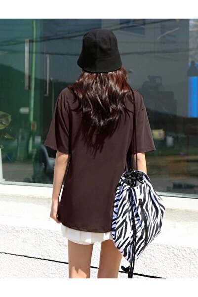 AFROGİYİM Γυναικείο μπλουζάκι North Of Printed Oversize