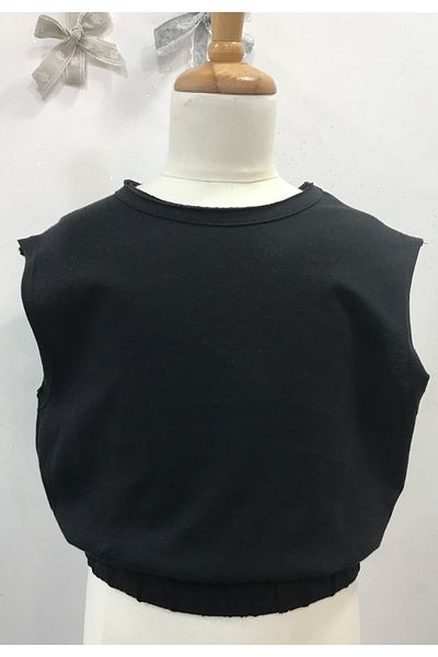 Çikoby Girl's Elastic Waist Crop T-Shirt