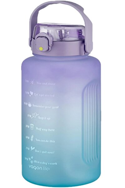 Vagonlife 2500ml Pipetli Ve Pipetsiz Kullanım Kulplu Çift Renk Motivasyon Mat...