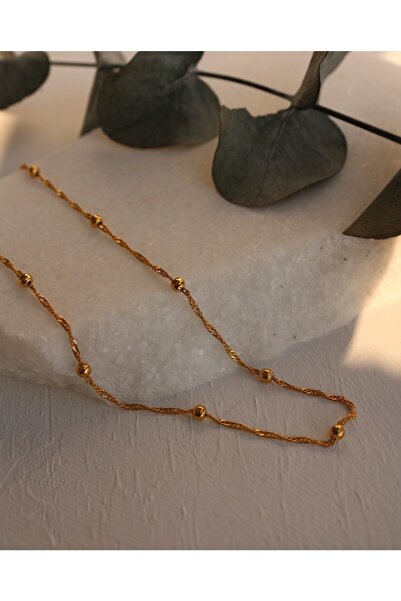 Owentis سلسلة كعب ذهبي ليبر 60 سم - لا تشويه -