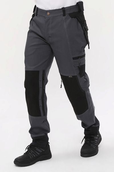Uniprom Work Pants Lycra Manchester Model Smoke-black