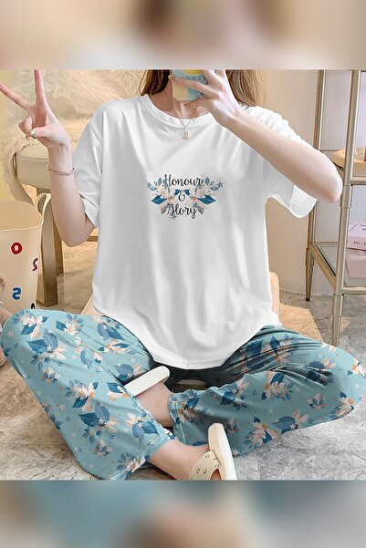 PEMBİŞ HOMEWEAR Σετ πιτζάμες με κοντά μανίκια Zezecim Honour Supersoft